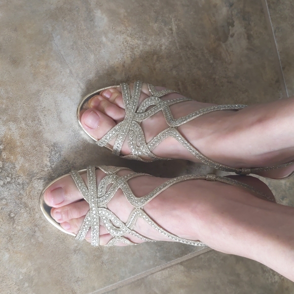 Nina Sparkly Evening High Heel Shoes - Picture 1 of 9